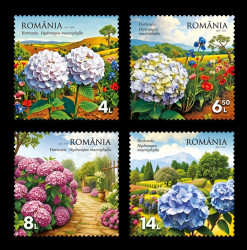 2025 Румыния 8516-8519 Флора. Цветы. Гортензии