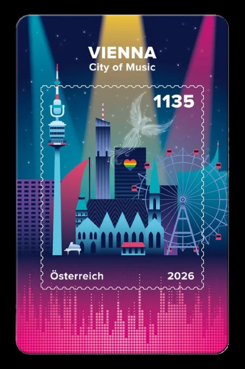 2026 Австрия 3978 Криптомарка. Вена - город музыки
