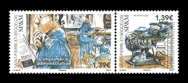 2025 Сен-Пьер и Микелон 1449-1450 Муниципальная типография
