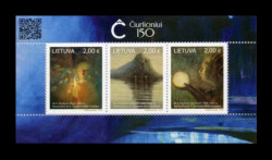 2025 Литва 1448-1450 Живопись. Микалоюс Константинас Чюрлёнис. Истина. Мир. Дружба