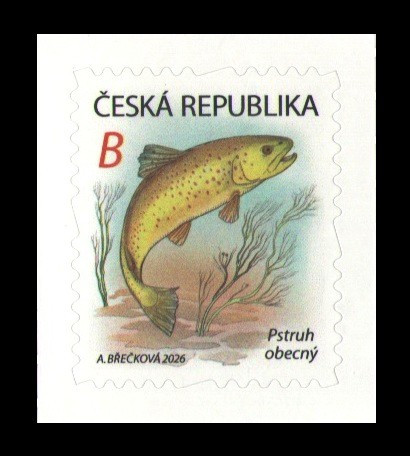 2026 Чехия 1353 Фауна. Рыбы. Кумжа