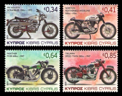 2025 Кипр 1537-1540 Исторические мотоциклы
