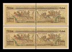 2025 Кипр 1541D-1542D Европа. Национальные археологические открытия. Мозаика римской виллы