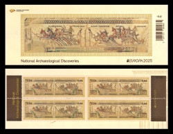 2025 Кипр 1541D-1542D Европа. Национальные археологические открытия. Мозаика римской виллы (буклет)