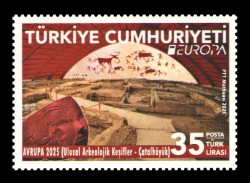 2025 Турция 4801 Европа. Национальные археологические открытия. Неолитическое поселение Чатал-Гуюк