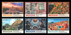 2025 ООН (Женева) 1284-1289 Всемирное наследие ЮНЕСКО в Мексике (II). Архитектура. Бабочки