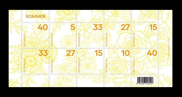 2025 Австрия 3884-3893 Времена года (III). Лето. Флора. Цветы и растения
