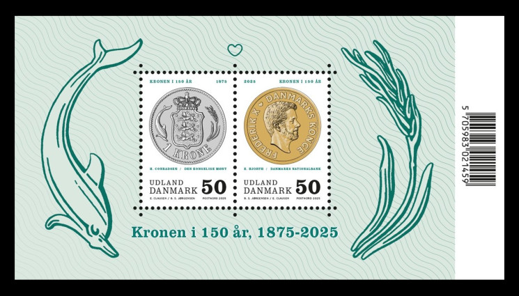 2025 Дания 2155-2156 Датская крона. Монеты. Король Фредерик X. Фауна и флора