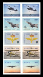 2026 Швеция 3666-3670 Авиация. Военно-воздушные силы Швеции. Самолёты. Вертолёт (МЛ)