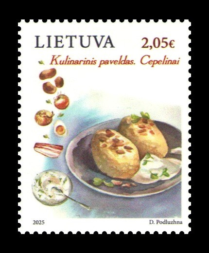 2025 Литва 1440 Гастрономия. Национальная кухня. Цеппелины