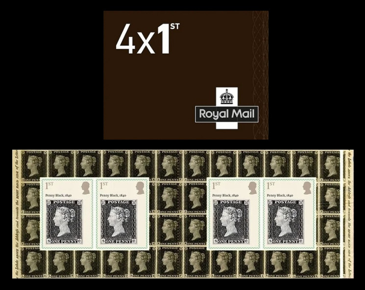 2025 Великобритания 5809II Королева Виктория на почтовых марках. Чёрный пенни (буклет)