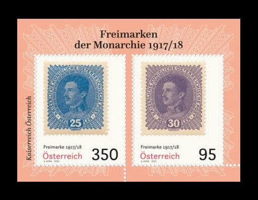 2025 Австрия 3851-3852 Почтовые марки 1917-1918 годов