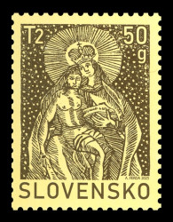 2025 Словакия 1042 Пасха. Ксилография из молитвенника Raga Rose