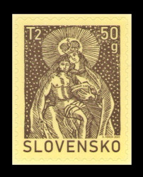 2025 Словакия 1043 Пасха. Ксилография из молитвенника Raga Rose (самокл.)