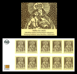 2025 Словакия 1043 Пасха. Ксилография из молитвенника Raga Rose (самокл.) (буклет)