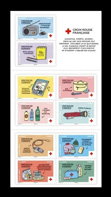 2026 Франция 9381-9390 Красный Крест. Сумка для экстренных случаев