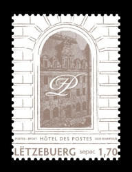 2025 Люксембург 2412 SEPAC. Архитектура. Hotel des Postes. Старая штаб-квартира Почты Люксембурга