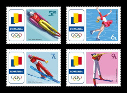 2026 Румыния 8607-8610 Зимняя Олимпиада в Милане и Кортине. Санный спорт. Фигурное катание. Прыжки с трамплина. Биатлон