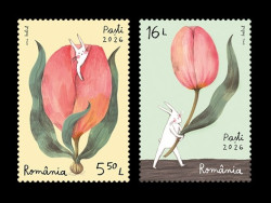 2026 Румыния 8622-8623 Пасха. Кролики и тюльпаны