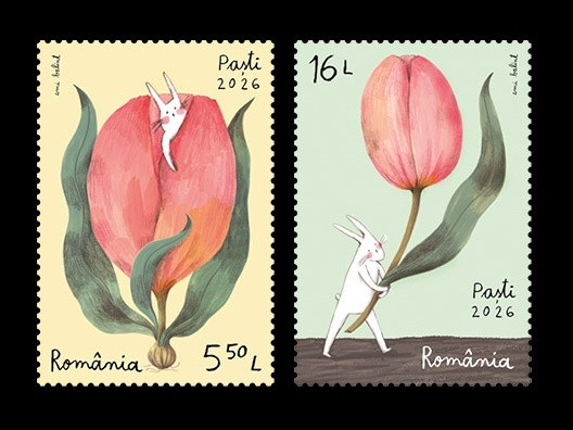2026 Румыния 8622-8623 Пасха. Кролики и тюльпаны