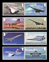 2026 Великобритания 5841-5848 Авиация. Самолёты Конкорд