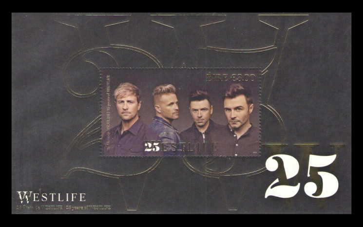 2025 Ирландия 2573 Музыка. Поп-группа Westlife (блок)