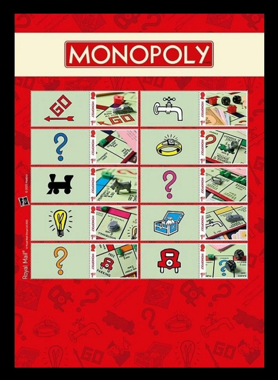2025 Великобритания 5782-5791 Настольная игра Монополия (МЛ) (самокл.)